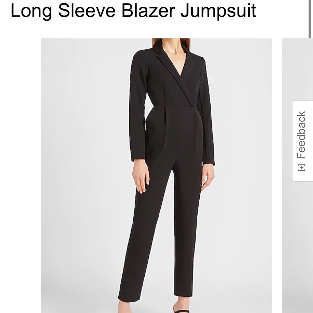 Long sleeve blazer jumpsuit